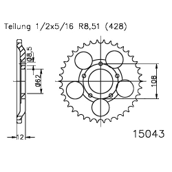 Kettenrad C50-Stahl
