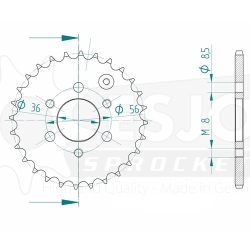 Kettenrad C50-Stahl