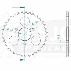 Kettenrad C50-Stahl