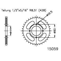 Kettenrad C50-Stahl