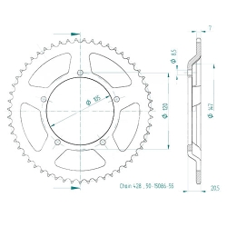 Kettenrad C50-Stahl