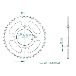 Kettenrad C50-Stahl