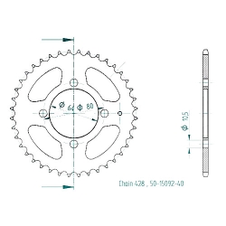 Kettenrad C50-Stahl