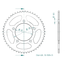 Kettenrad Stealth ZF Dual ZFD-15094 (Gold)