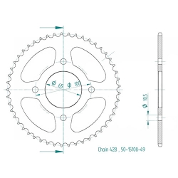 Kettenrad C50-Stahl