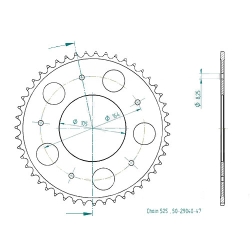 Kettenrad C50-Stahl