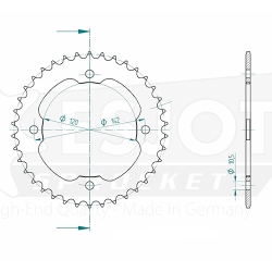 Kettenrad C50-Stahl