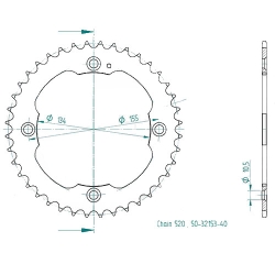 Kettenrad C50-Stahl
