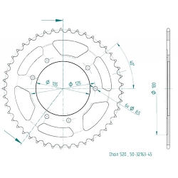 Kettenrad C50-Stahl