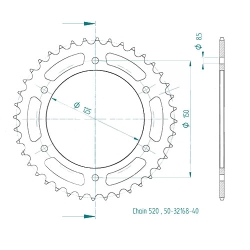 Kettenrad C50-Stahl