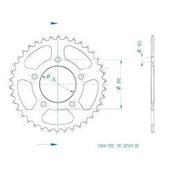 Kettenrad C50-Stahl