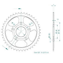 Kettenrad C50-Stahl