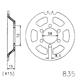 Kettenrad C50-Stahl