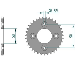Kettenrad Stealth ZF Dual ZFD-212 (Rot)