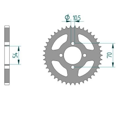 Kettenrad Stealth ZF Dual ZFD-1206 (Gold)