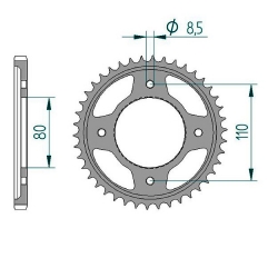Kettenrad Stealth ZF Dual ZFD-1219 (Gold)