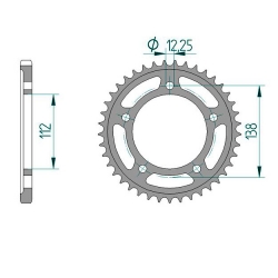 Kettenrad Stealth ZF Dual ZFD-1304 (Gold)