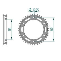Kettenrad Stealth ZF Dual ZFD-1306 (Blau)