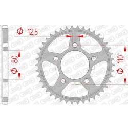 Kettenrad Stealth ZF Dual ZFD-1331 (Rot)