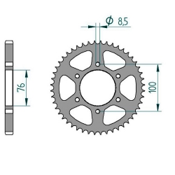 Kettenrad Stealth ZF Dual ZFD-1844 (Gold)
