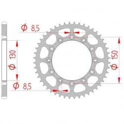 Kettenrad Stealth ZF Dual ZFD-251 (Blau)