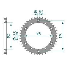 Kettenrad Stealth ZF Dual ZFD-853 (Rot)