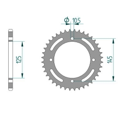Kettenrad Stealth ZF Dual ZFD-857 (Gold)