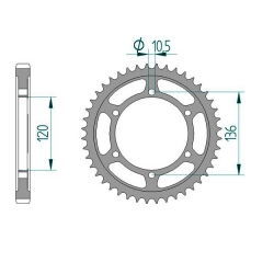 Kettenrad C50-Stahl