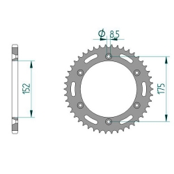 Kettenrad C50-Stahl