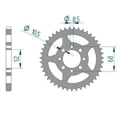 Kettenrad C50-Stahl