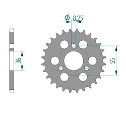 Kettenrad C50-Stahl