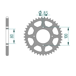 Kettenrad C50-Stahl