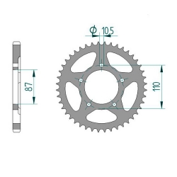 Kettenrad Stealth ZF Dual ZFD-807 (Gold)