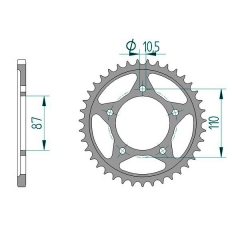 Kettenrad Stealth ZF Dual ZFD-823 (Blau)