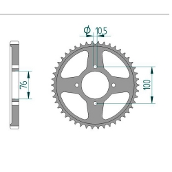 Kettenrad C50-Stahl