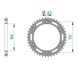 Kettenrad Stealth ZF Dual ZFD-828 (Gold)