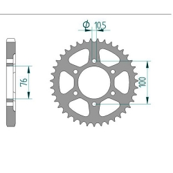 Kettenrad Stealth ZF Dual ZFD-816 (Gold)