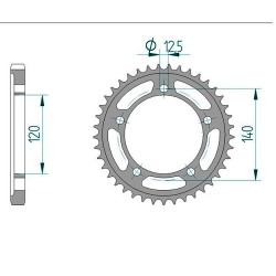 Kettenrad Stealth ZF Dual ZFD-1797 (Blau)