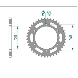 Kettenrad C50-Stahl