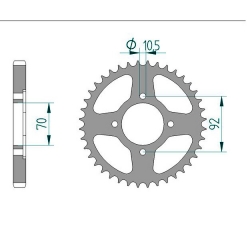 Kettenrad C50-Stahl