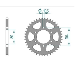 Kettenrad C50-Stahl