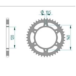 Kettenrad C50-Stahl