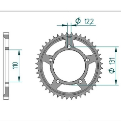 Kettenrad Stealth ZF Dual ZFD-7 (Schwarz)