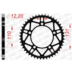 Kettenrad Stealth ZF Dual ZFD-75 (Schwarz)