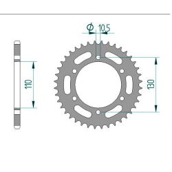 Kettenrad Stealth ZF Dual ZFD-486 (Blau)
