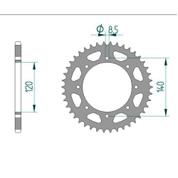 Kettenrad Stealth ZF Dual ZFD-487 (Gold)