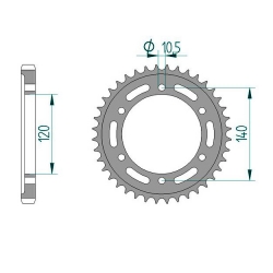 Kettenrad Stealth ZF Dual ZFD-499 (Gold)