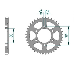 Kettenrad Stealth ZF Dual ZFD-1489 (schwarz)