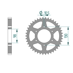 Kettenrad C50-Stahl