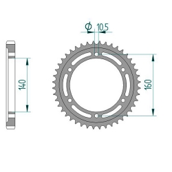 Kettenrad Stealth ZF Dual ZFD-502 (Gold)